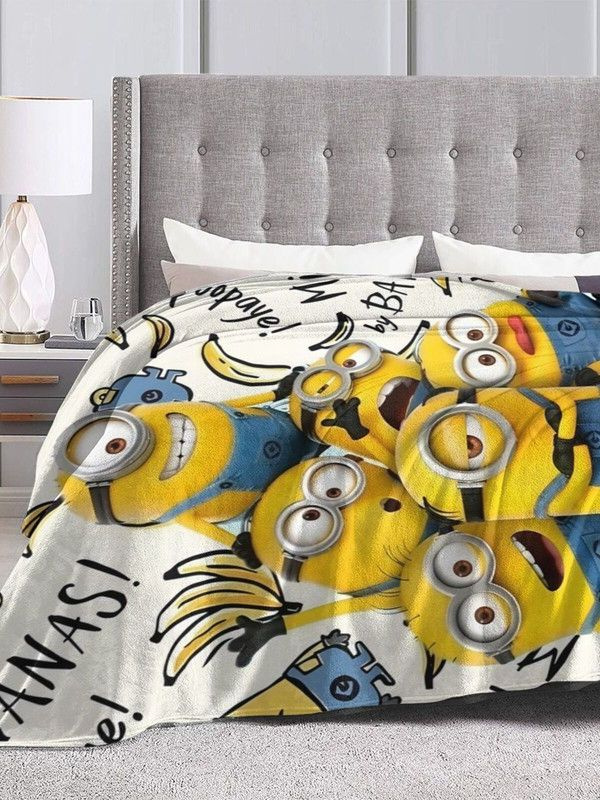 MXEB Плед Minions Пледы Миньоны , Фланель, 150х125 см #1