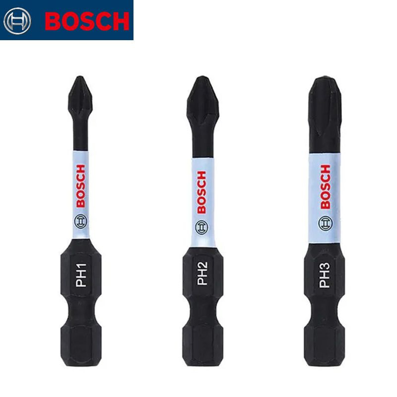 Биты для ударной отвертки Bosch, 50 мм, PH1 PH2 PH, 3 шт. #1