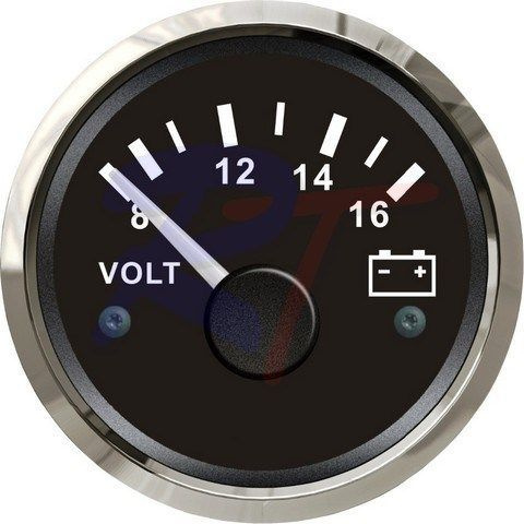 Вольтметр, черный, 12v, RTD-52VOB-12S #1