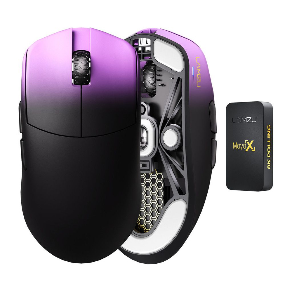 Lamzu Maya X Игровая мышь Nordic 52840 Paw3950 8000Hz Эргономичный