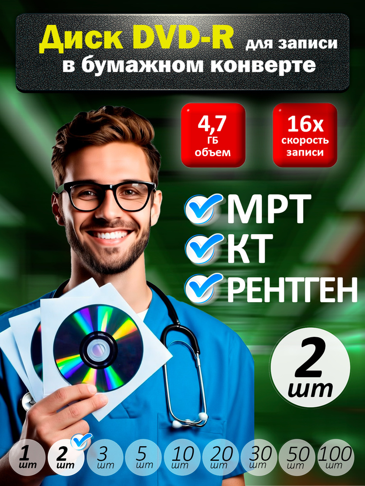 Диск DVD-R Ritek для записи 4,7Gb 16x non-print (без покрытия), двд-р, в упаковке бумажный конверт с #1