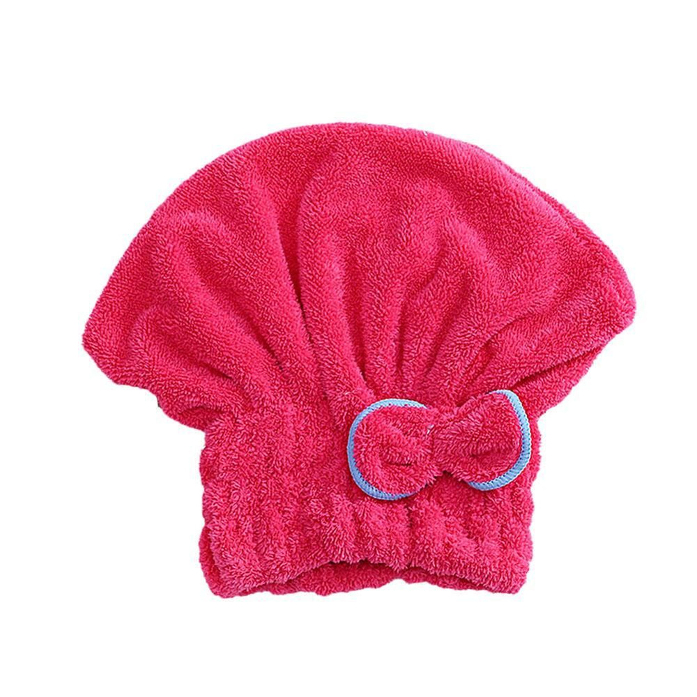 Шапочка для сухих волос с бантиком,25*30 см, красный, 1 шт. #1