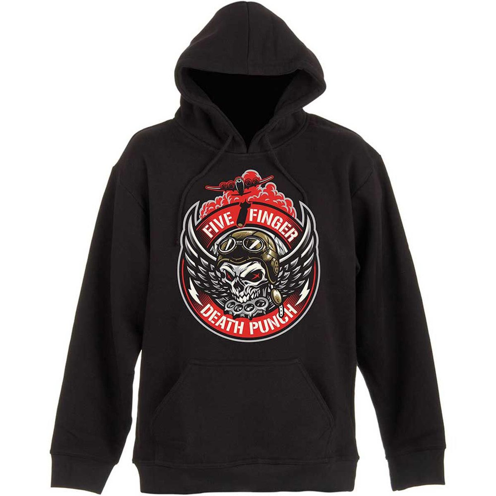 Худи Толстовка Five Finger Death Punch Winged Skull Official Unisex Hoodie Hooded Top #1