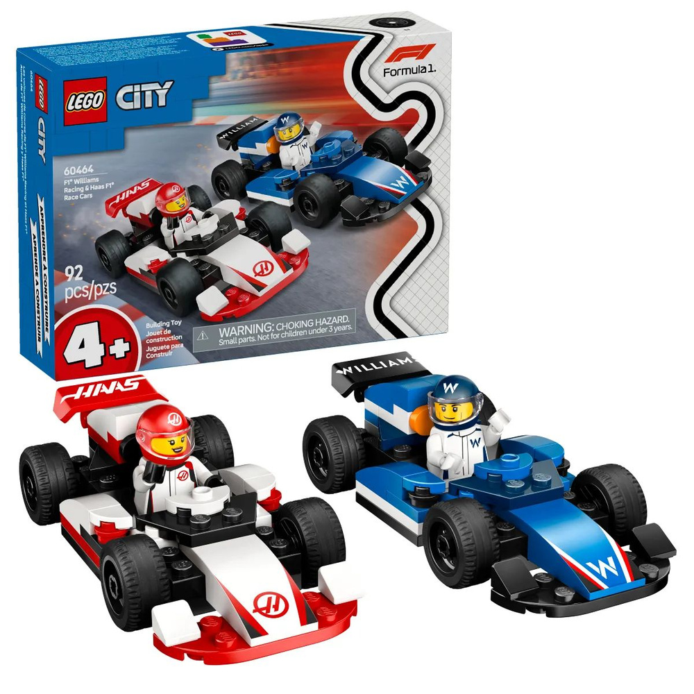 Конструктор LEGO Формула 1 Williams Racing и автомобиль Haas CITY 60464 #1