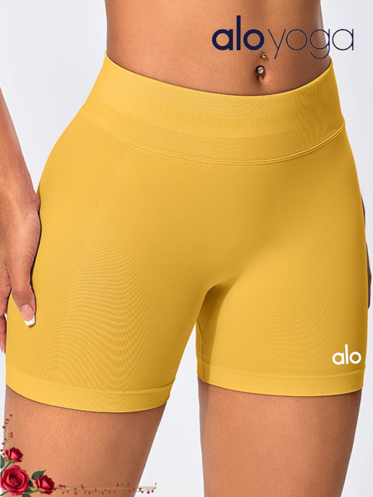 Шорты Alo Yoga Фитнес-шорты с эффектом подтяжки, ультраэластичные, низкая талия, декоративные сборки #1
