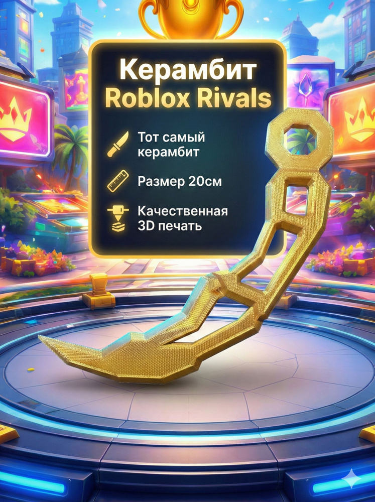 Керамбит Keyrambit Roblox Rivals коллекционный 20см купить на OZON по ...