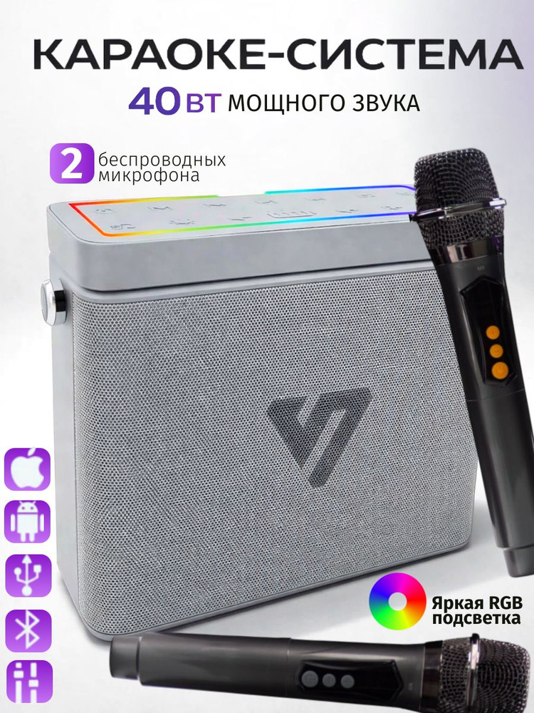 Караоке система с двумя микрофонами, 300W #1