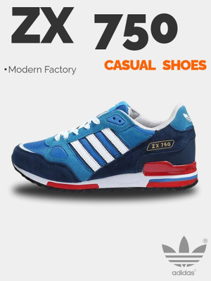 Кроссовки адидас ZX 750 синие купить на OZON по низкой цене
