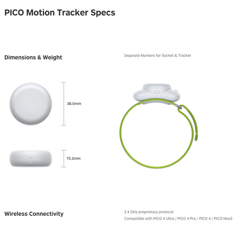 PICO Motion Tracker 2.0 для PICO 4/4 Pro/4 Ultra/Neo 3 аксессуары