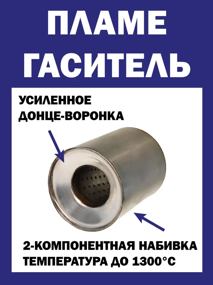 Пламегаситель коллекторный 100х100, замена катализатора, 100x100, фото 3