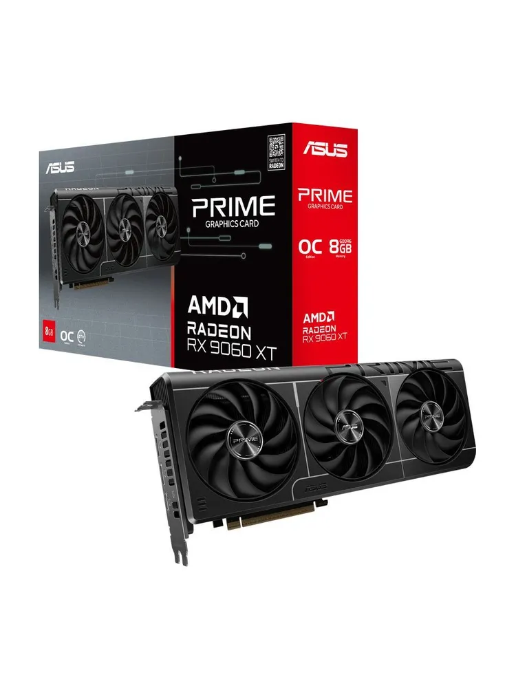 ASUS Видеокарта Radeon RX 9060 XT PRIME OC 8 ГБ (PRIME-RX9060XT-O8G)