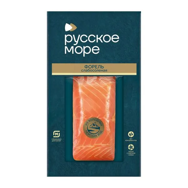 Форель Русское море слабосоленая филе-кусок 150г, 150 г