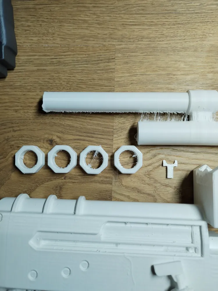 Штурмовая винтовка (Калаш), модель для сборки, белый, 80см