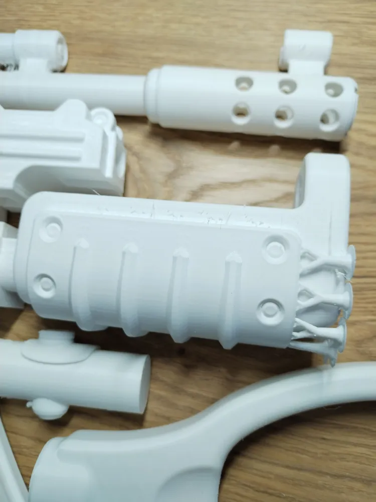 Штурмовая винтовка (Калаш), модель для сборки, белый, 80см