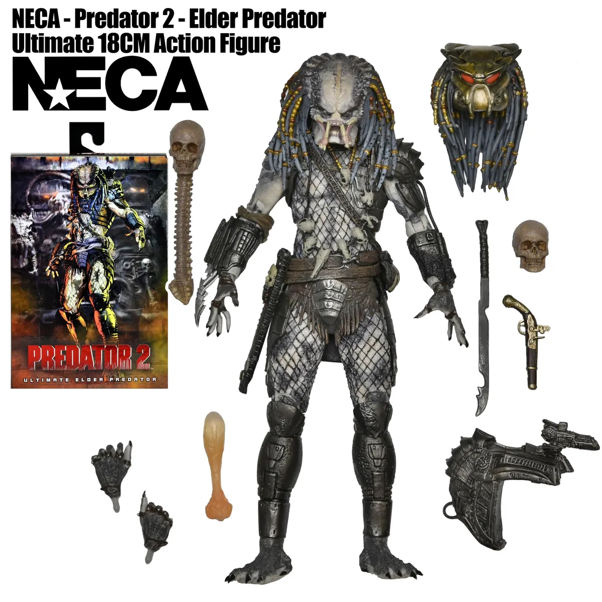 Это фигурка NECA 51429 высотой 18 см - Старший Хищник с серой