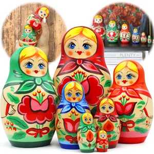 Матрешка деревянная сувенирная традиционная набор 7 штук Подобрали для вас