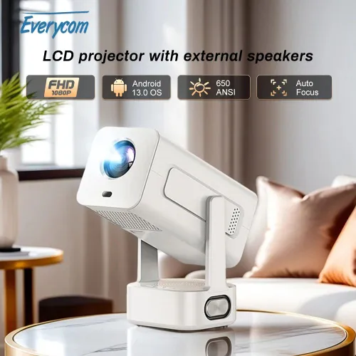 Everycom Проектор Everycom HY300 Pro MAX, 1LCD, слоновая кость