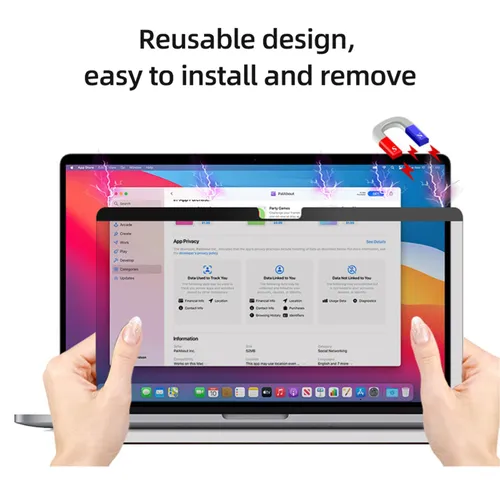 Ультратонкий магнитный защитный экран для компьютеров Apple Простой в установке, многоразовый Совмес