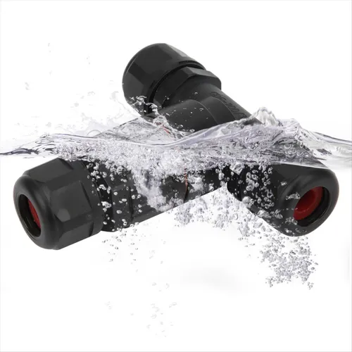 Трехконтактный Т-образный уличный промышленный проводной соединитель, водонепроницаемый кабель (плас