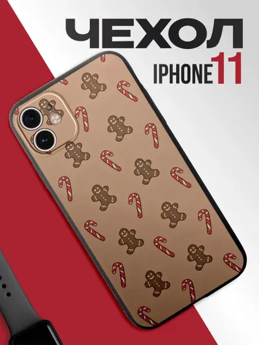 Новогодний чехол на iphone 11 Елки