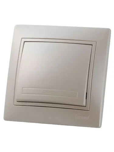 Lezard MIRA Выключатель жемчужно-белый перламутр со вставкой