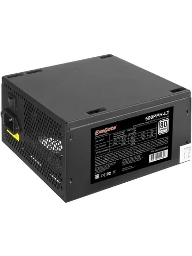 ExeGate EX282040RUS Блок питания 500PPH-LT , 500Вт, 80 PLUS, 120мм, черный