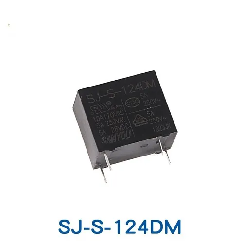 Реле SJ-S-124DM 4-контактное 5А 1NO 5VDC электромагнитное