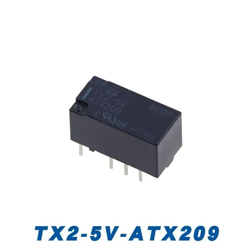 Реле сигнальное TX2-5V, 2CO (2A), 8-контактное, DIP