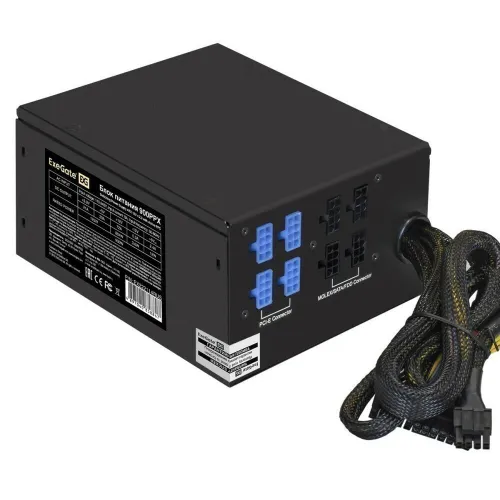 ExeGate EX222114RUS Блок питания 900PPX , 900Вт, 80 PLUS Bronze, 140мм, модульный, черный