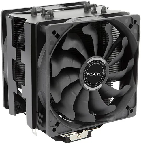 Кулер для процессора Alseye S120D-B черный, 120 мм, алюминий/медь, 1700 об/мин, 38.8 дБ, 4 pin, 135