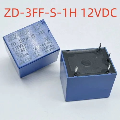 3pcs Реле электромагнитное ZD-3FF-S-1H, 12 В постоянного тока, 7 А, 4 контактное