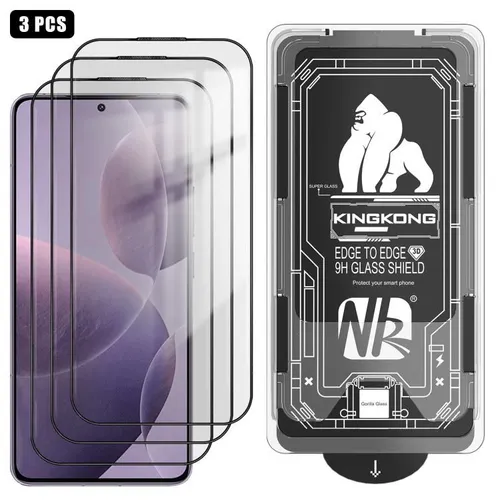 Для Redmi K70 3 шт. легко устанавливаемая коробка без пыли 3D с изогнутыми краями HD гальваническая