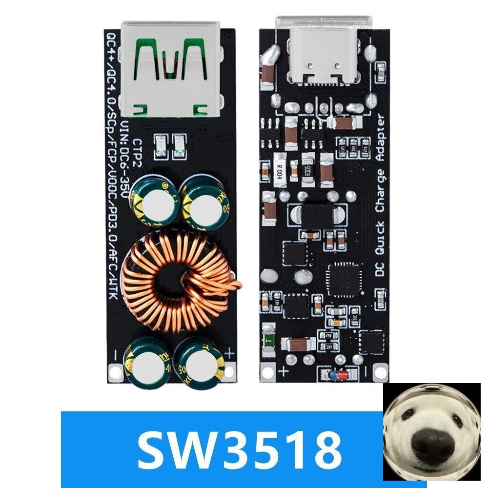 SW3518/SW3516QC4.0QC3.0USBType-CАдаптердлябыстройзарядкимобильныхтелефонов6-35В,модульпонижающегоИповышающегоПИТАНИЯ