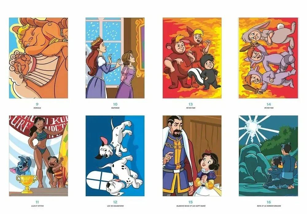 Раскраска по номерам Coloriages mystres Disney - Famille, 128стр