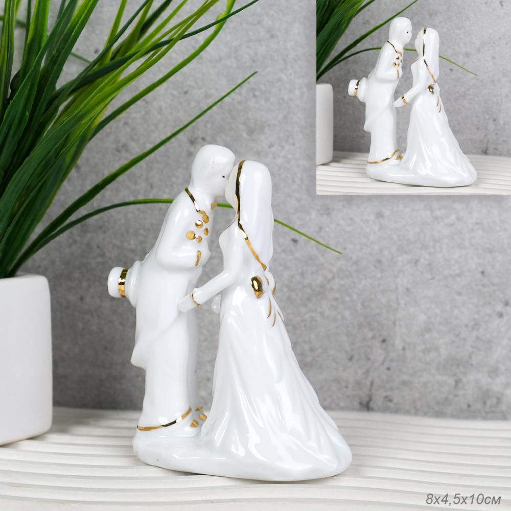 Статуэтка Жених и невеста, керамика, 8 х 4,5 х 10 см