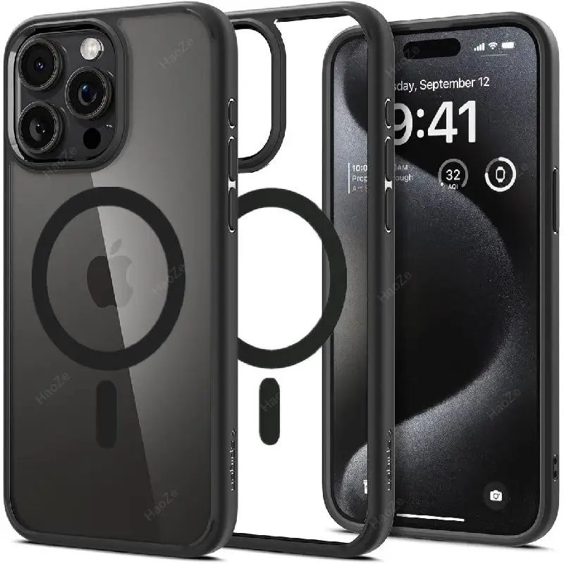 智能手机壳 用于 Apple iPhone 14 Pro Max, 塑料 , 黑色