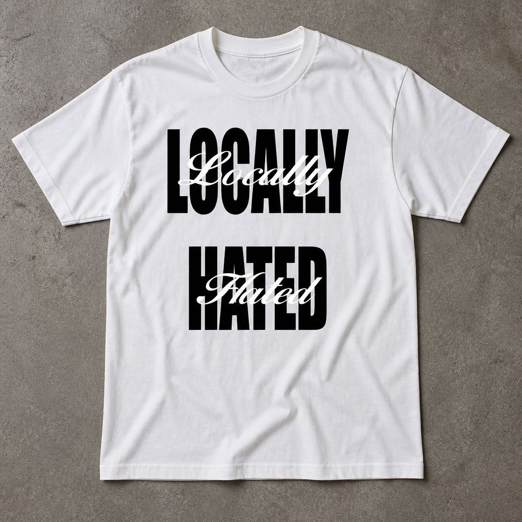 Футболка localy hated y2k streetwear type flat_lay