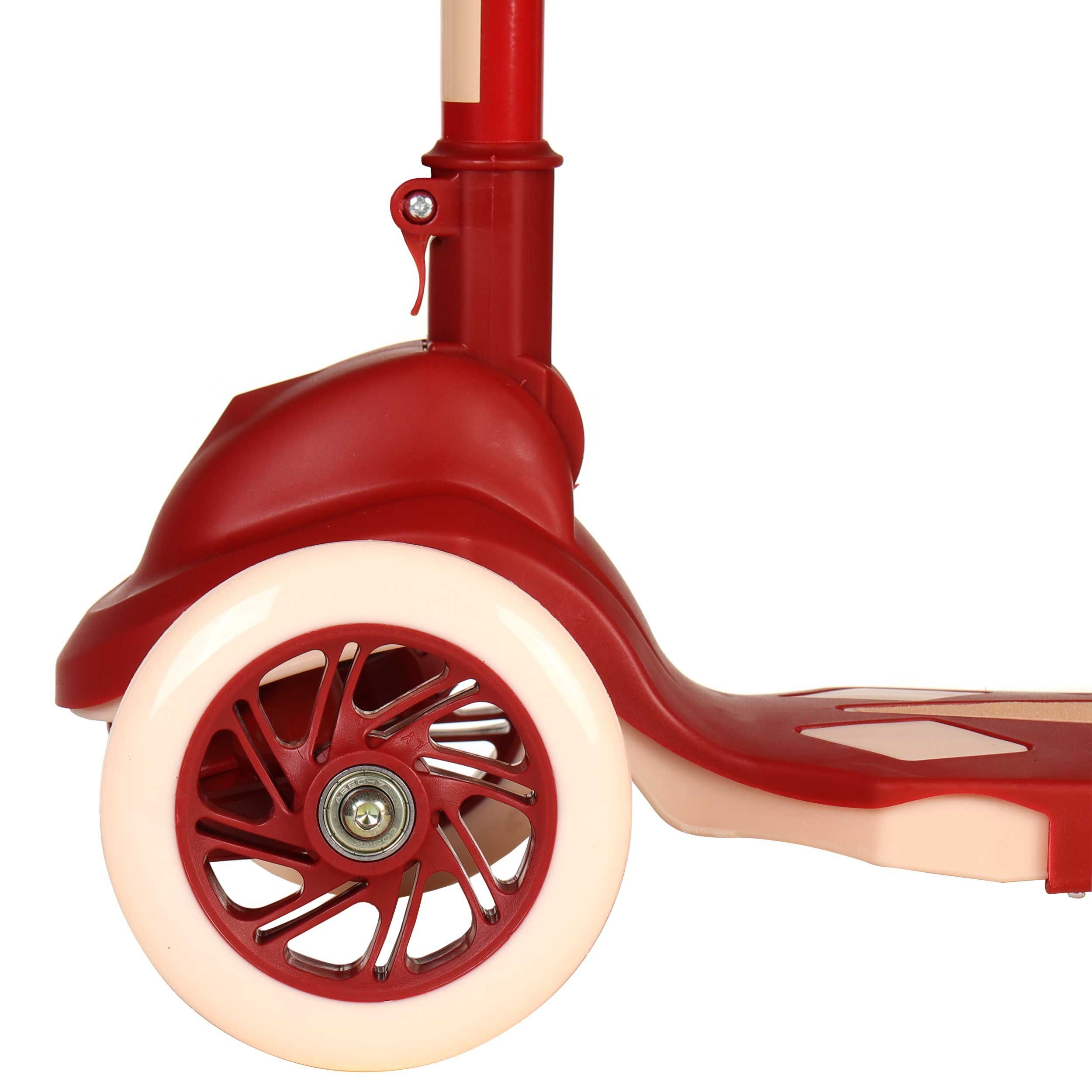 Самокат трехколесный для детей от 2-х лет Yeenot R188-6, красно-коричневый Самокат трехколесный для детей от 2-х лет Yeenot R188-6, красно-коричневый