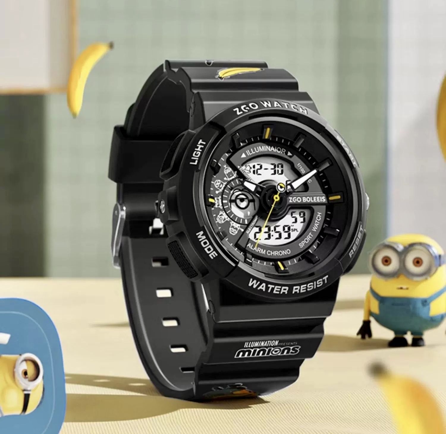 Миньоны часы наручные (черный) MINIONS - лицензия