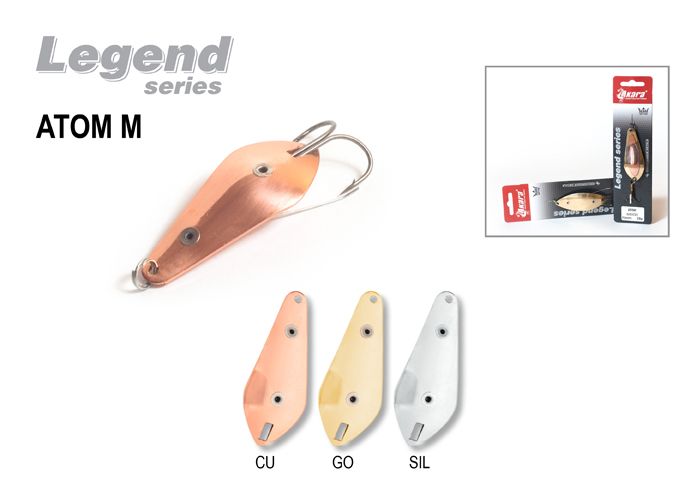 Блесна незац. Akara Legend Atom M двойник 60 мм 13 гр. Cu