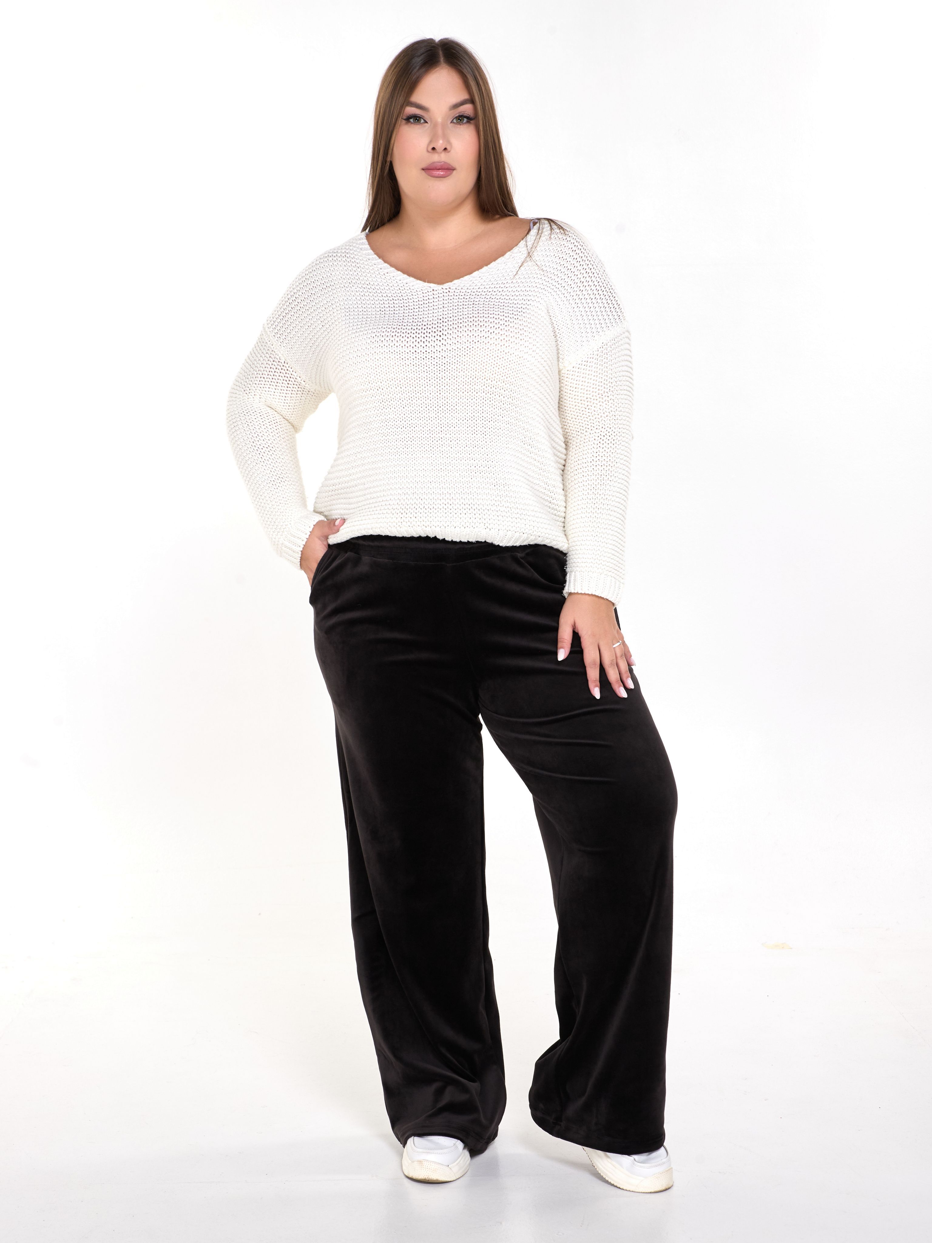 БрюкиХорошаваВелюровыеширокиепалаццо,демисезонные