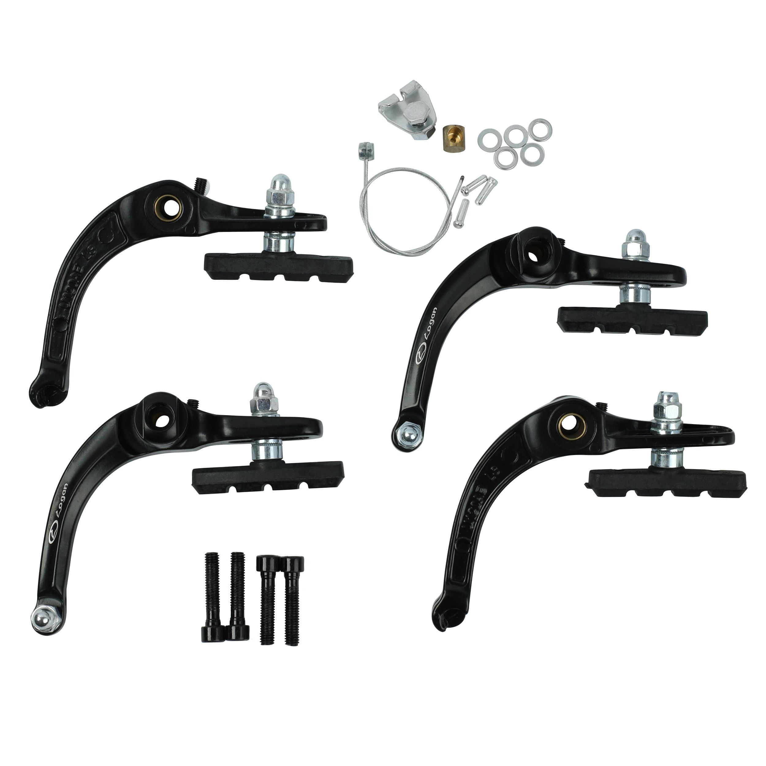 Тормоза U-break BMX алюминиевые, передний и задний (комплект), черные