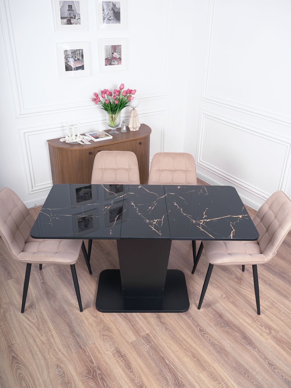 Стол обеденный Frénésie Раздвижной Стол Грант стекло, 70х140х75 см ...