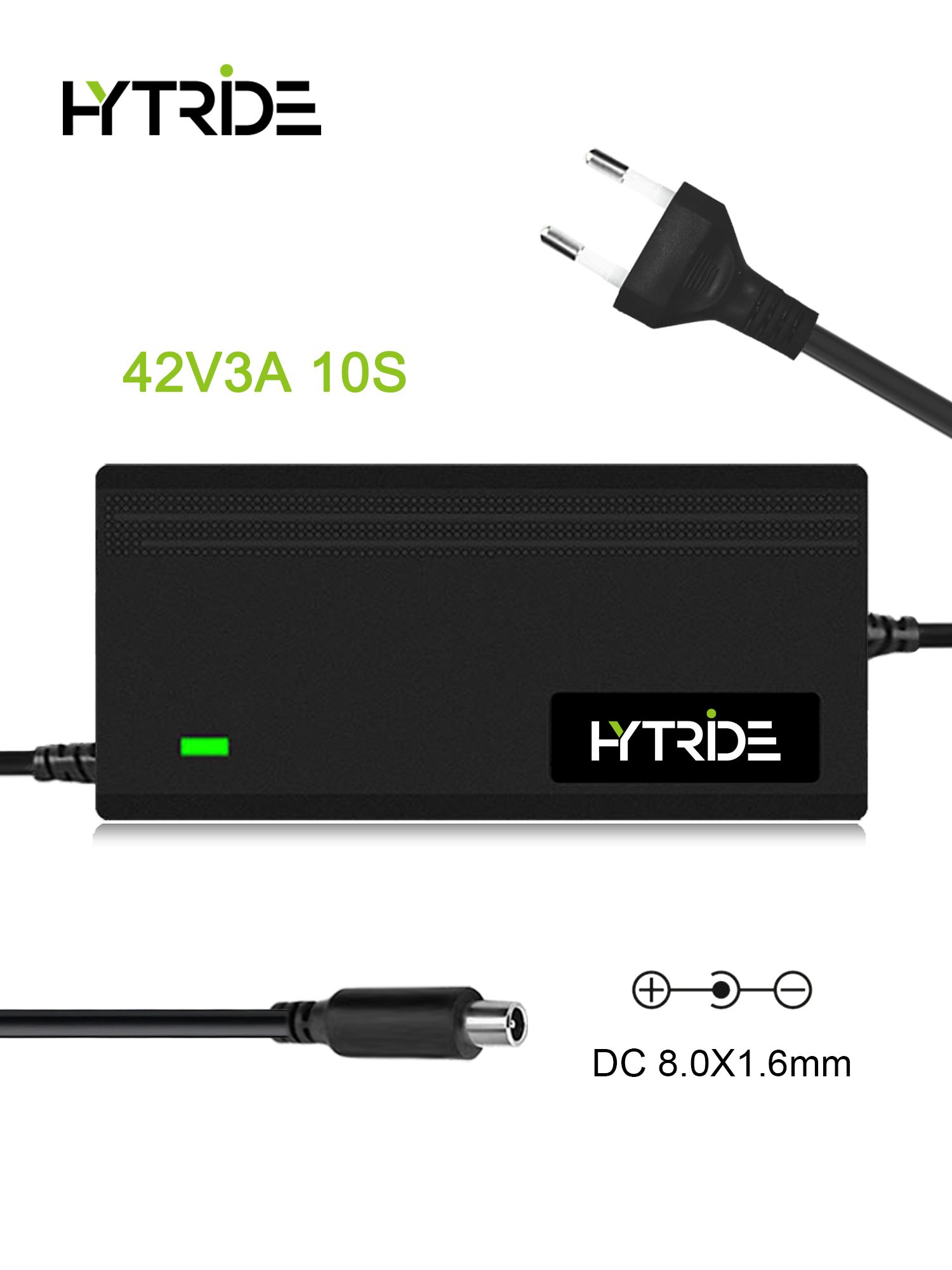 HYTRIDE42v3aзарядноеустройство,36v3aбыстраязарядка,DC8,0x1,6ммразъем,дляэлектросамокатэлектровелосипедаLi-ionбатарея,дляKugooXiaomiHaltenAovo