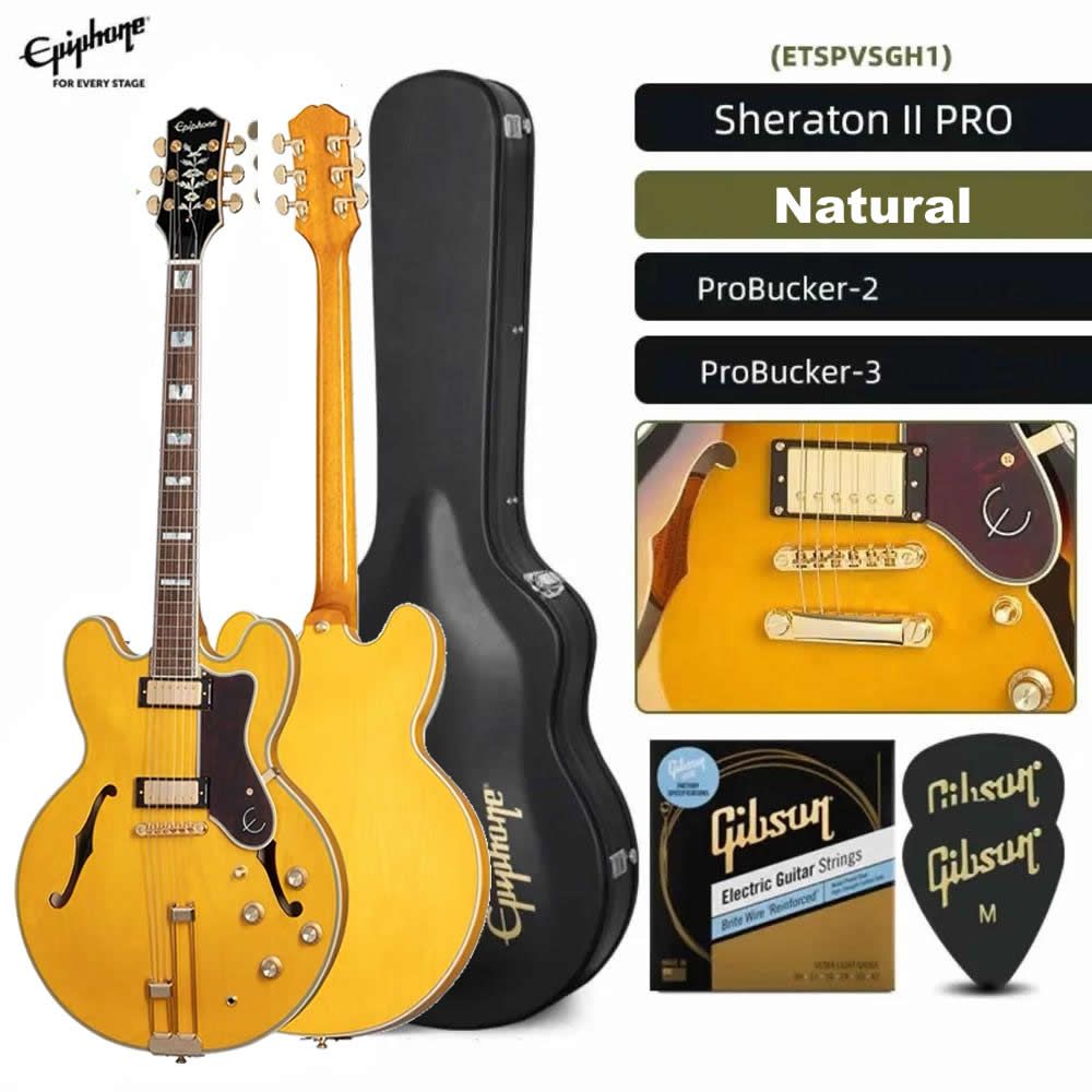 Epiphone Sheraton-II Pro Natural Полуакустические гитары