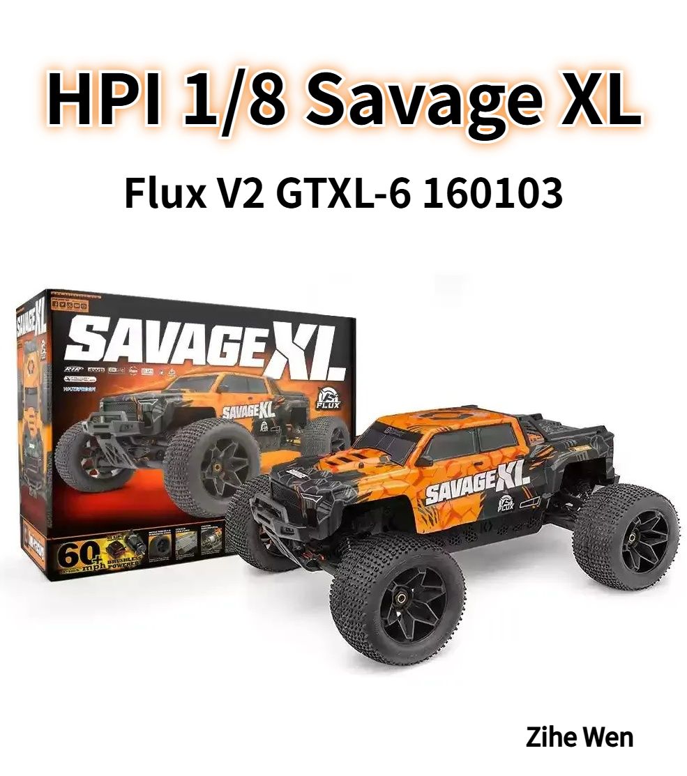 HPI 1/8 Savage XL Flux V2 GTXL-6 6S Бесщеточный RC автомобиль