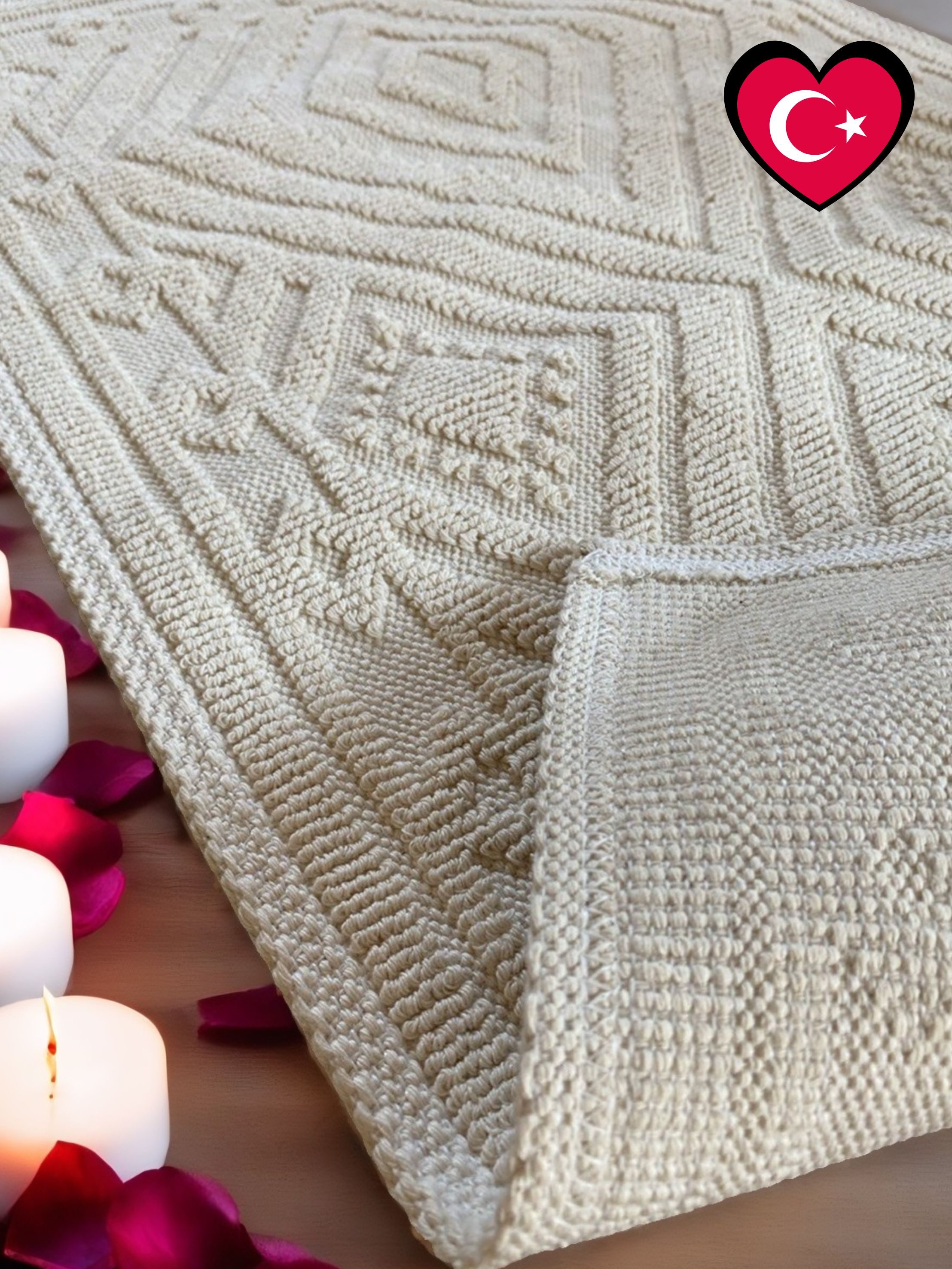 Коверизхлопкакремовый120х80