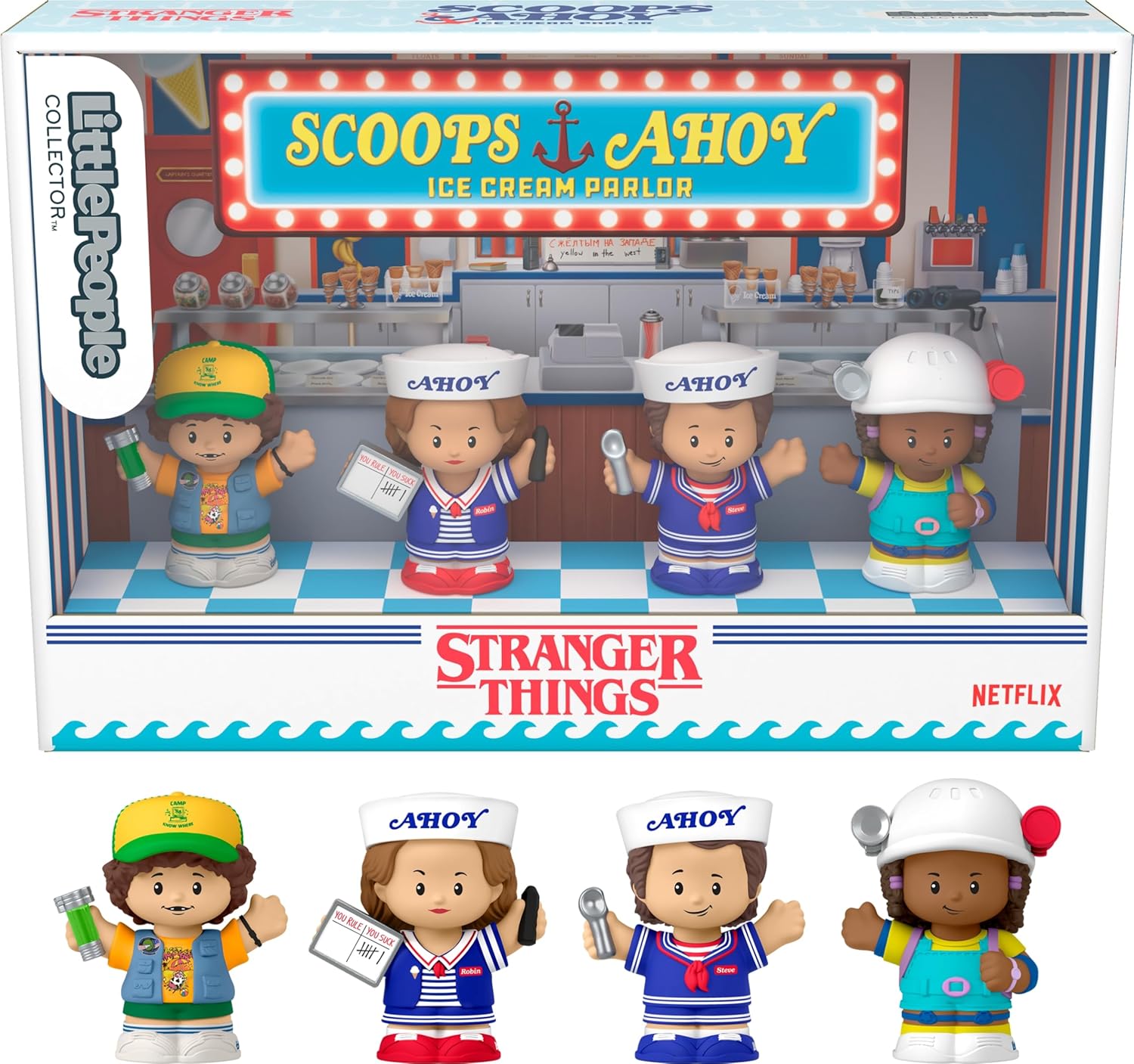 Очень странные дела / Stranger Things Коллекционный набор Очень странные дела: Команда Скуупс (4 фигурки)