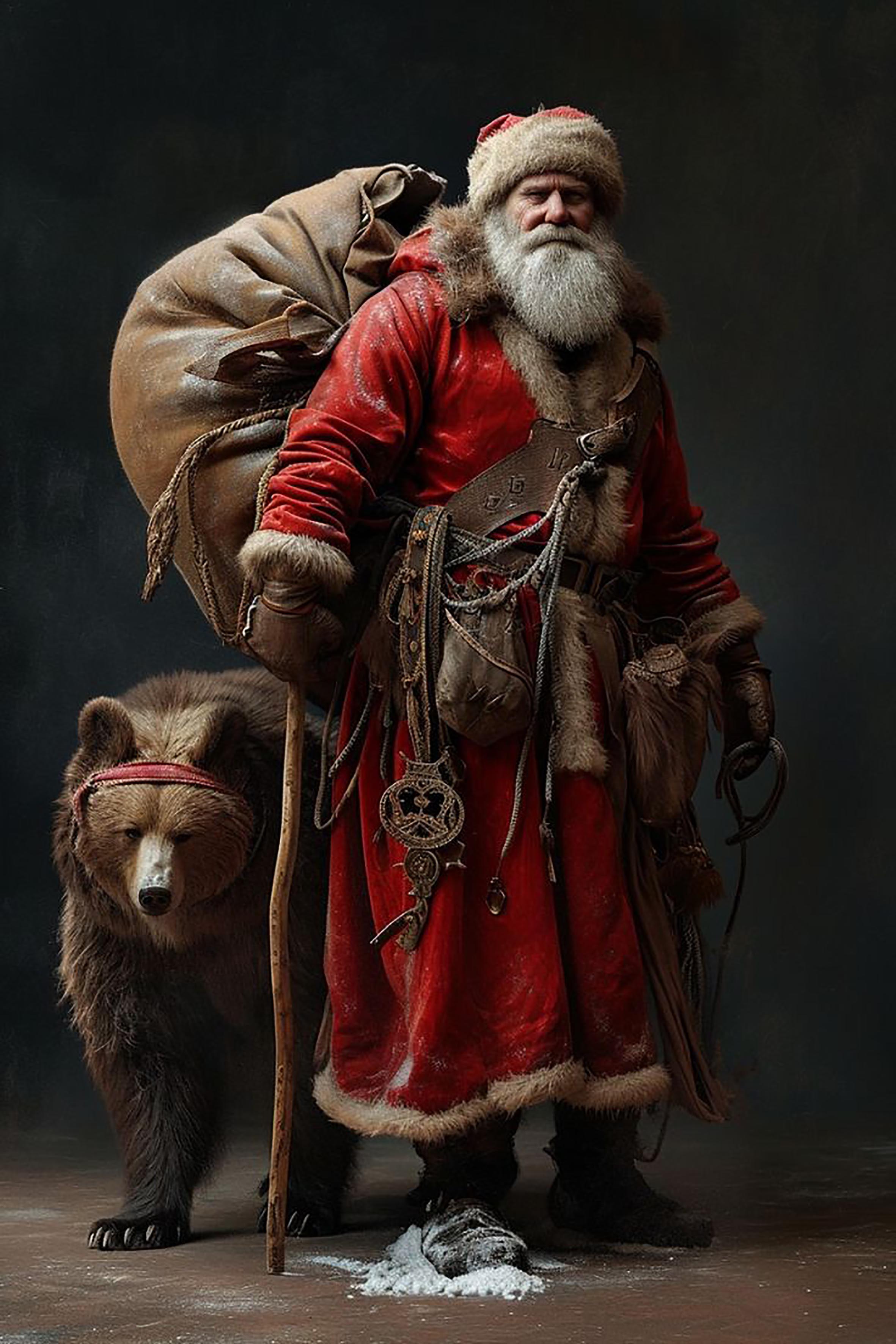 Постер"Брутальныйдедмороз",46смх30см