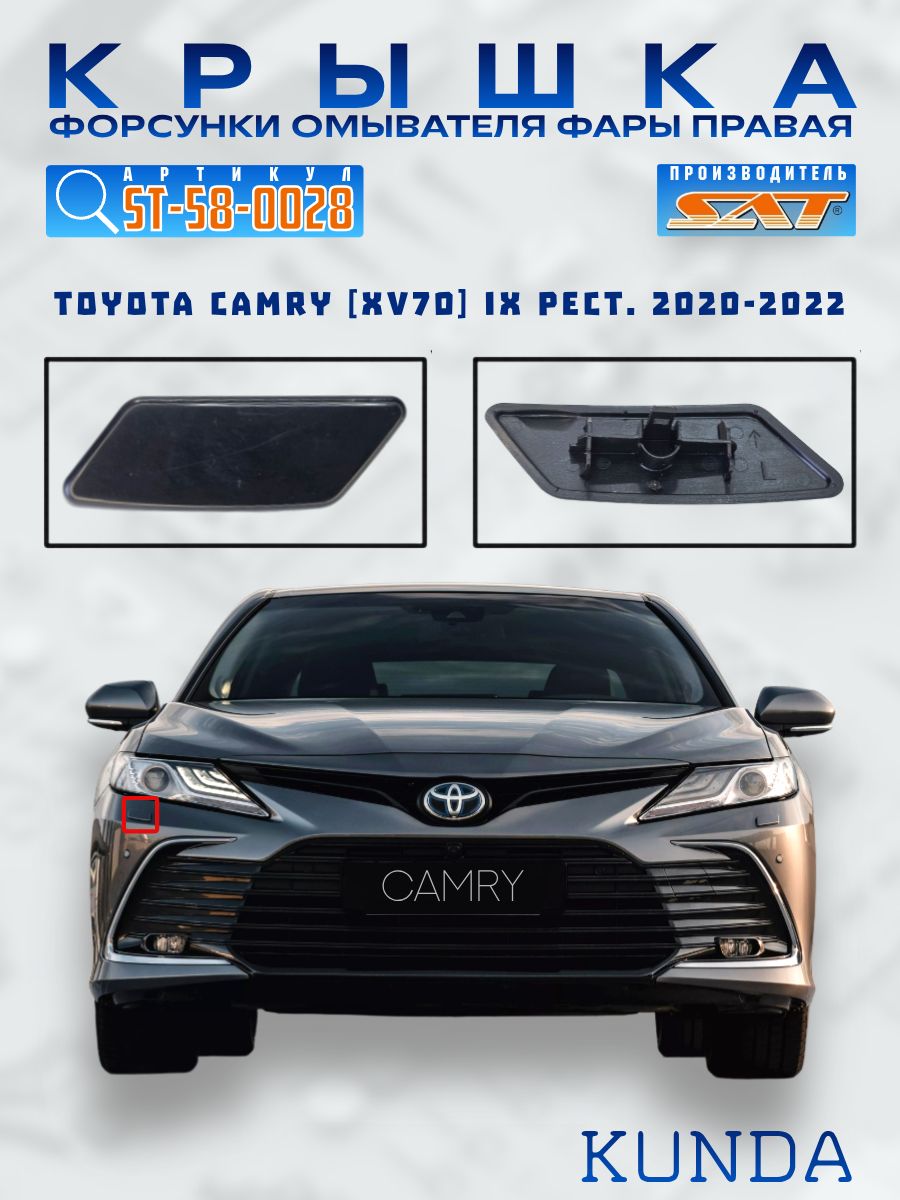 Крышка омывателя фары Toyota Camry Europe/Russia (XV70) 20-22 (Справа)